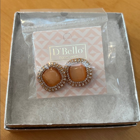 D’Bello Jewelry - NIB: Fashion Orange Opaque Stone Posts